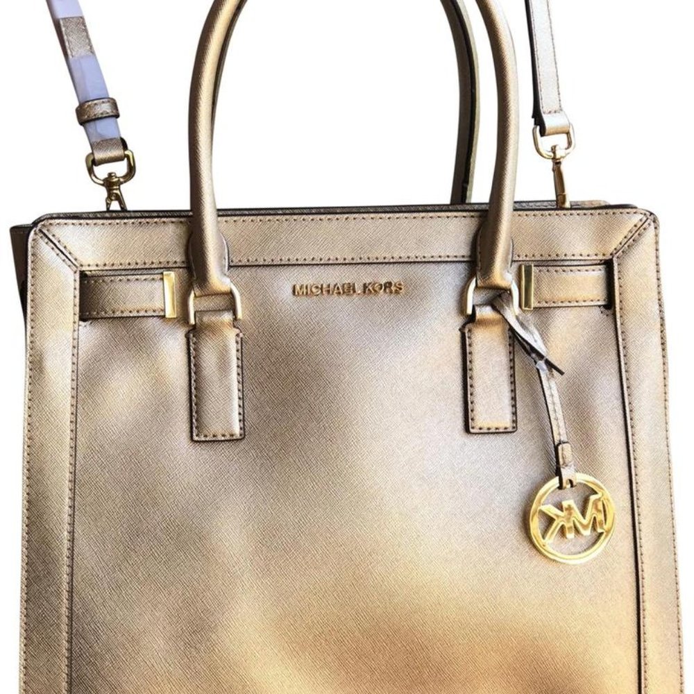 Michael Kors Dillon Large Satchel Gold NWT